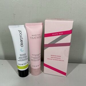 MARY KAY MASKING MINIS MOISTURE RENEWING GEL MASK & DEEP CHARCOAL MASK New